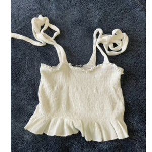 Kendall and Kylie white beachy crop top